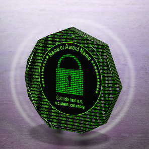 Cyber / Digital Achievement - Lock in Code Custom Acrylic Award
