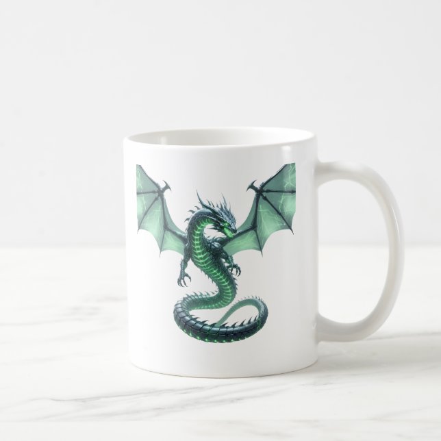 Cyber Dragon Ancient Strength Spirit Coffee Mug (Right)