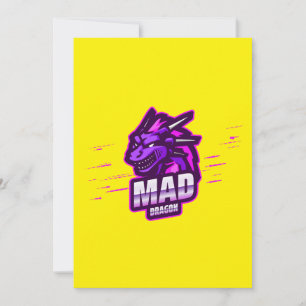 Cyber Dragon Gaming Emblem   Mythical Logo Invitation
