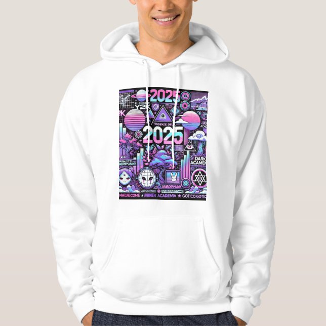 Cyber Dream 2025 - Futuristic Esthetic Hoodie (Front)