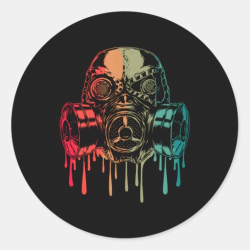 Cyber Dripped Doomsday Preppers Gas Classic Round Sticker