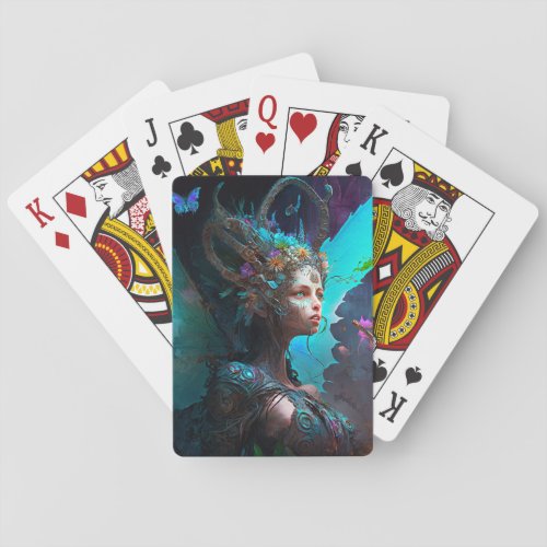 Cyber Fairy Fantasy Art Playing Cards