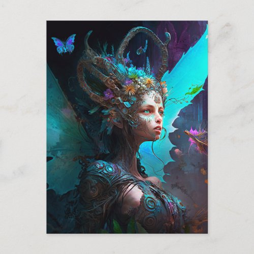 Cyber Fairy Fantasy Art Postcard