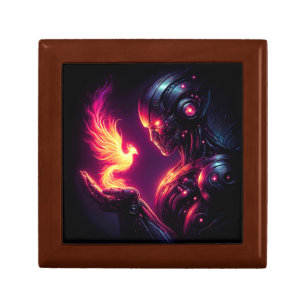 Cyber Futuristic Robot Phoenix Fire Spirit Gift Box