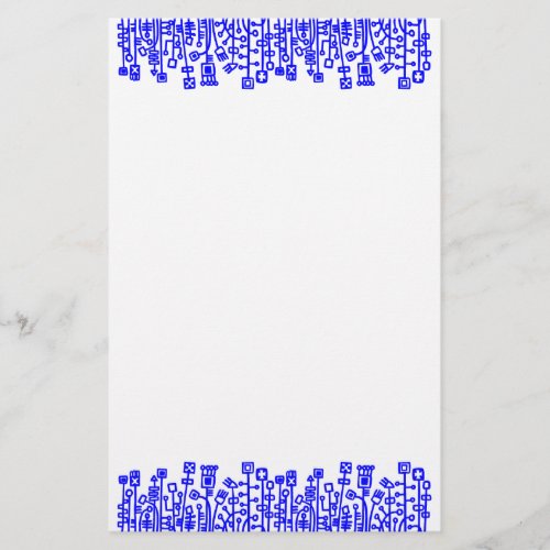 Cyber Garden _ Blue Stationery