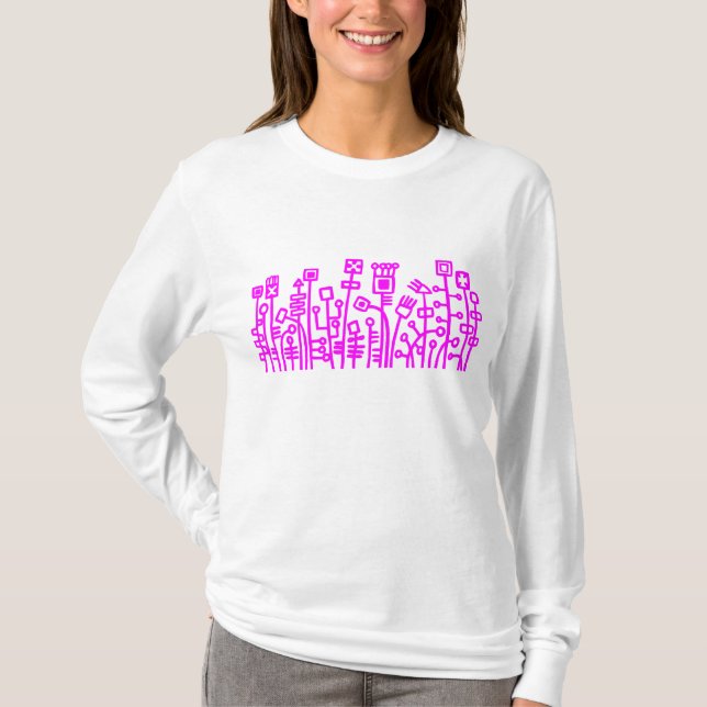 Cyber Garden - Magenta T-Shirt (Front)
