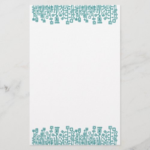 Cyber Garden _ Ocean Green Stationery