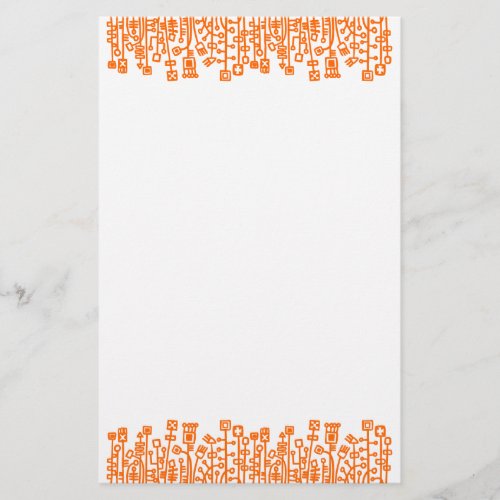 Cyber Garden _ Orange Stationery