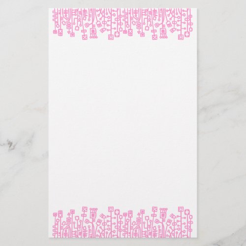 Cyber Garden _ Pink Stationery