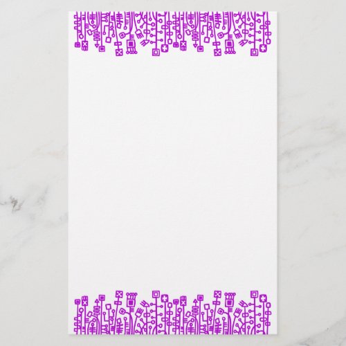 Cyber Garden _ Purple Stationery