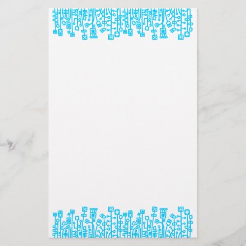 Cyber Garden _ Sky Blue Stationery