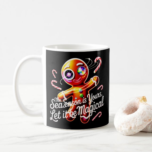 Cyber-Gingerbread Collector's Mug unique magical  (With Donut)