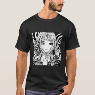 Cyber Girl Illustration Colorful Manga Girls T-Shirt