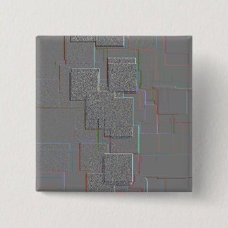 "Cyber Gothic" Geometric Art Pinback Button