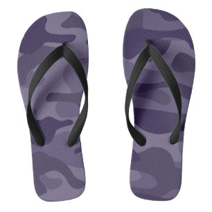 Cyber Grape Monocolor Camo Flip Flops