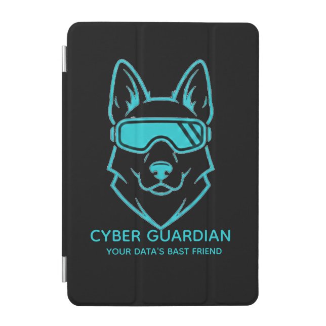 Cyber Guardian Blue Tech Dog - iPad Smart Cover Ca (Front)