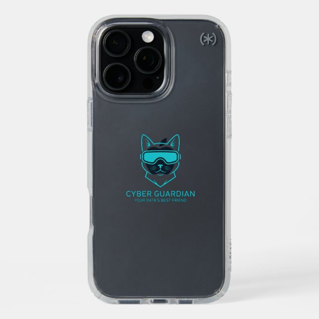 Cyber Guardian Neon Cat - iPhone 16 Pro Max Case (Front (Black Titanium))