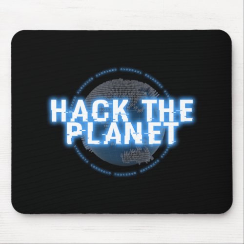 CYBER HACK THE PLANET computer defcon hack hack Mouse Pad