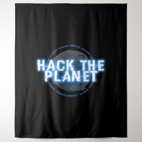 CYBER HACK THE PLANET TAPESTRY