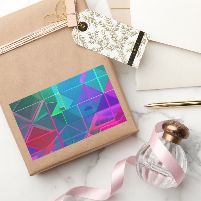 Cyber Lattice: A Spectrum of Light    Rectangular Sticker (Gifting)