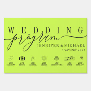 Cyber Lime Jet Black Program Custom Icons Timeline Sign