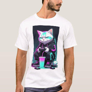 Cyber Lounge Cat T-Shirt