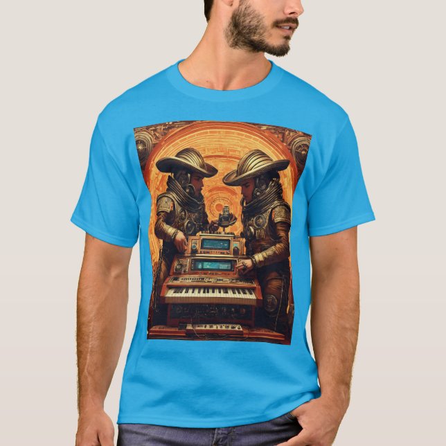 Cyber Maestro DJ Design T-Shirt (Front)