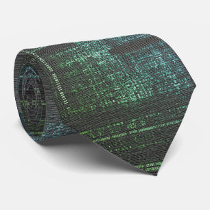 Cyber Matrix – Digital Code Neck Tie