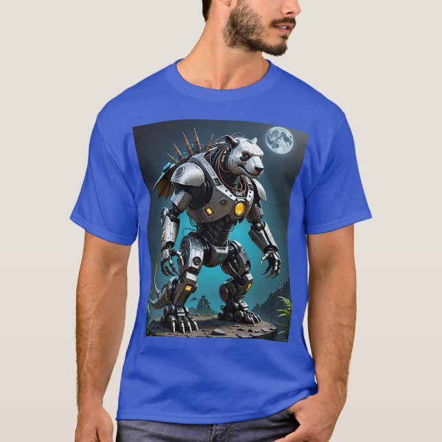 Cyber Mecha Panda Warrior Moon Tee (Front)