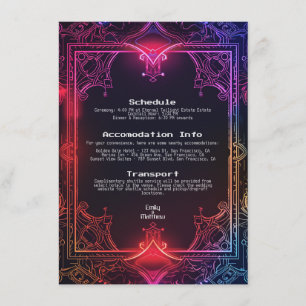 Cyber-Medieval Fusion Wedding Enclosure Card