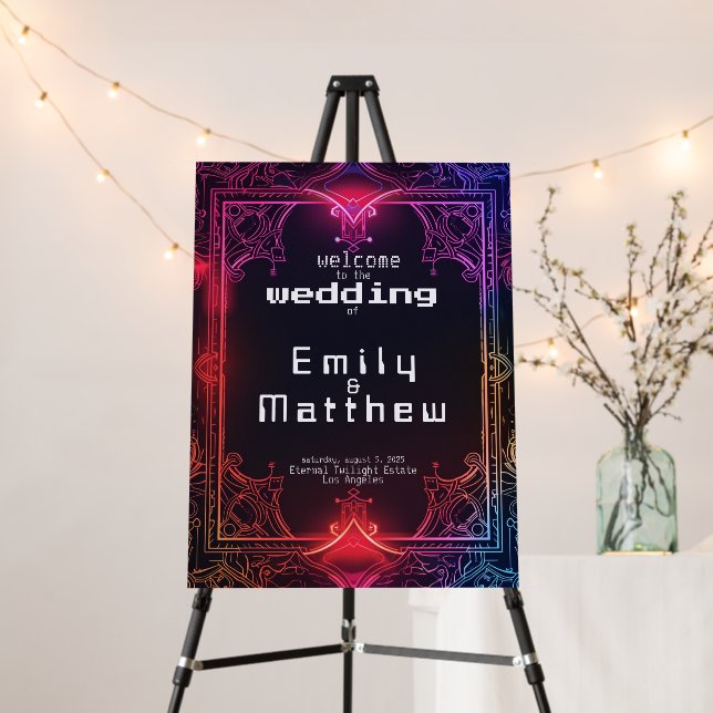 Cyber-Medieval Fusion Wedding Foam Board (In Situ (Stand))