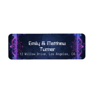 Cyber-Medieval Fusion Wedding Label