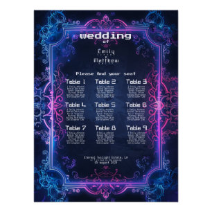 Cyber-Medieval Fusion Wedding Poster