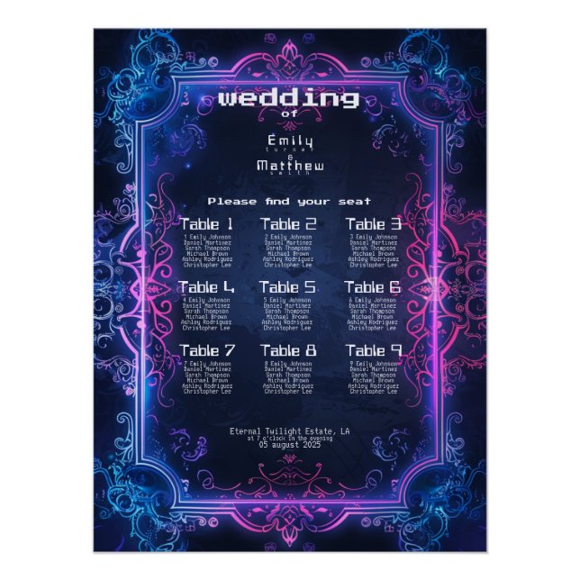 Cyber-Medieval Fusion Wedding Poster (Front)