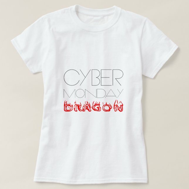 Cyber Monday Dragon funny T-Shirt (Design Front)