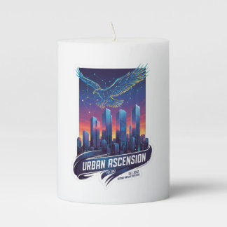 Cyber-Nature Vector Pillar Candle