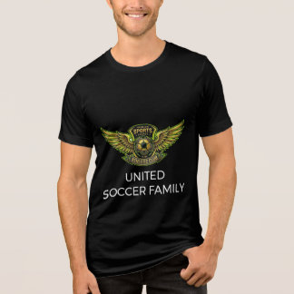 Cyber Neon Golden Eagle Soccer 2026 Custom Family  Tri-Blend Shirt
