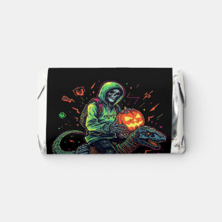Cyber Neon Skeleton Riding Robo Dino – Halloween Hershey's Miniatures