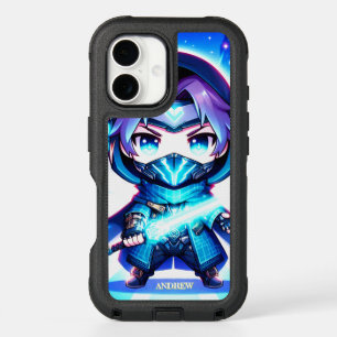 Cyber Ninja – Futuristic Anime iPhone 16 Case