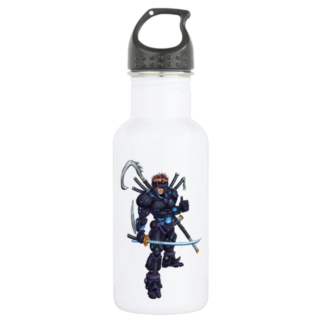 Cyber Ninja Stainless Steel Water Bottle (Front)