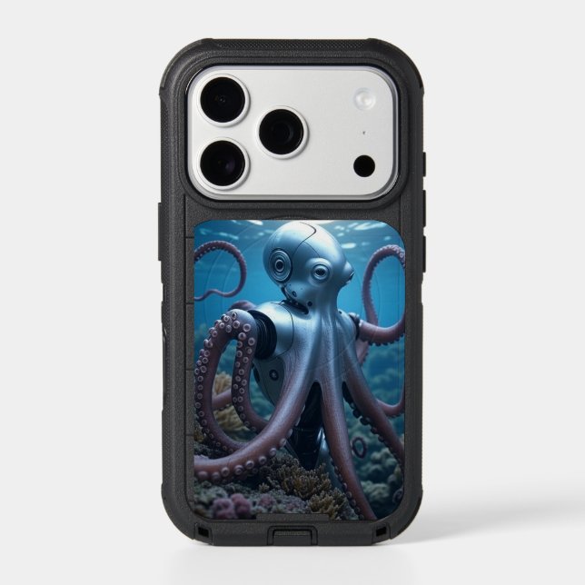 Cyber Octopus iPhone 17 OtterBox Pro Defender case (Back)
