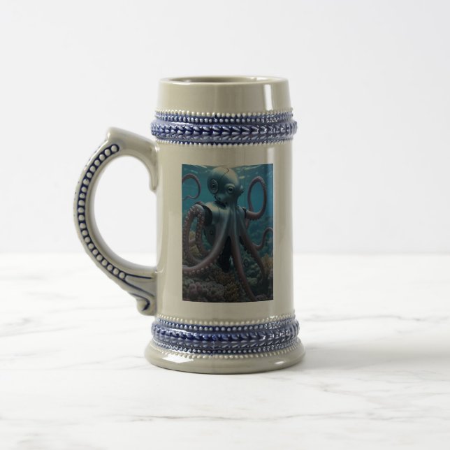 Cyber Octopus right hand blue stein (Left)