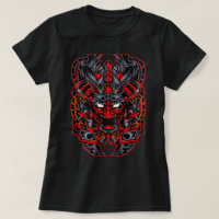 Cyber Oni Samurai Mask T-Shirt