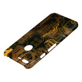 Cyber Orange PCB Circuit Board Trace Pattern Art Uncommon Google Pixel XL Case (Top)