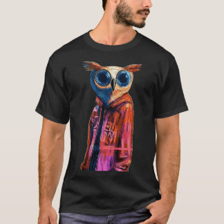 Cyber Owl – Futuristic Streetwise 1 T-Shirt
