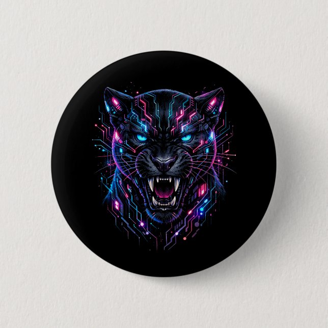 Cyber Panther Button (Front)