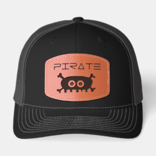 Cyber Pirate Leather Patch Hat