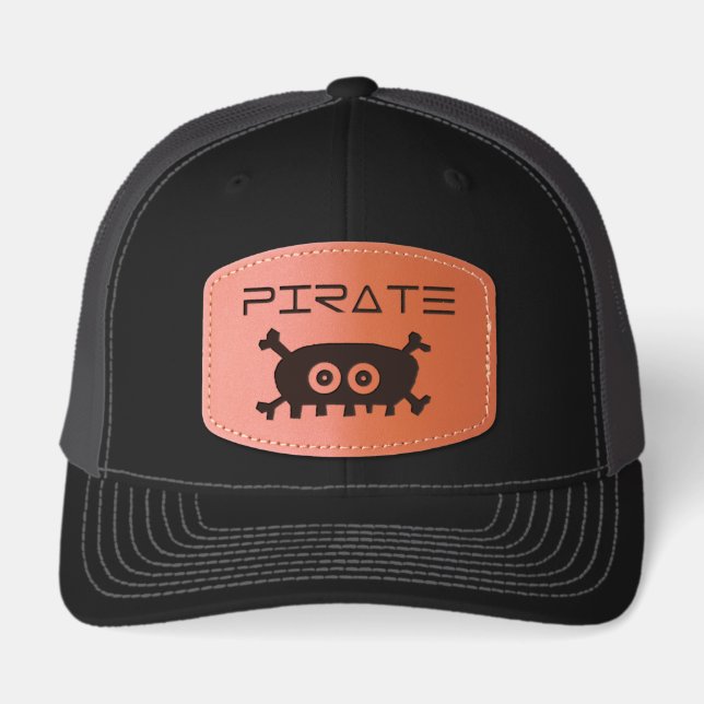 Cyber Pirate Leather Patch Hat (Front)