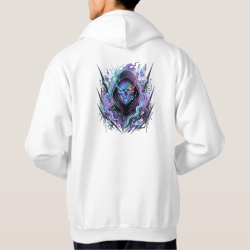 Cyber Psycho Mask | Futuristic Neon Cyberpunk Grap Hoodie