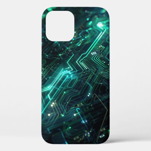 Cyber Pulse Abstract Circuits iPhone 12 Pro Case